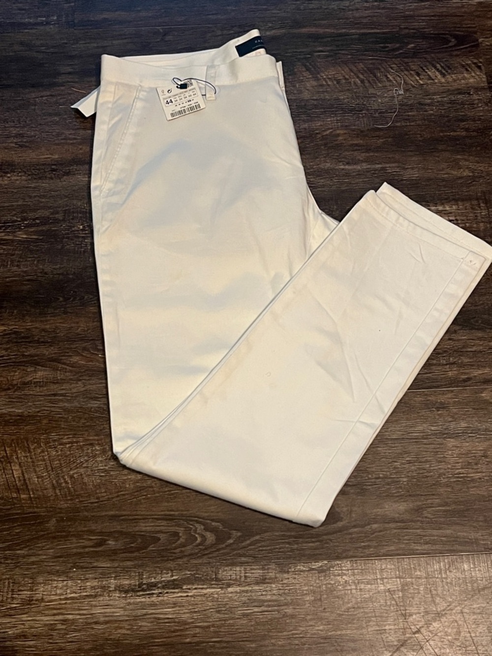 Zara Men's White Slim Dress Pants - Picture 4 of 5